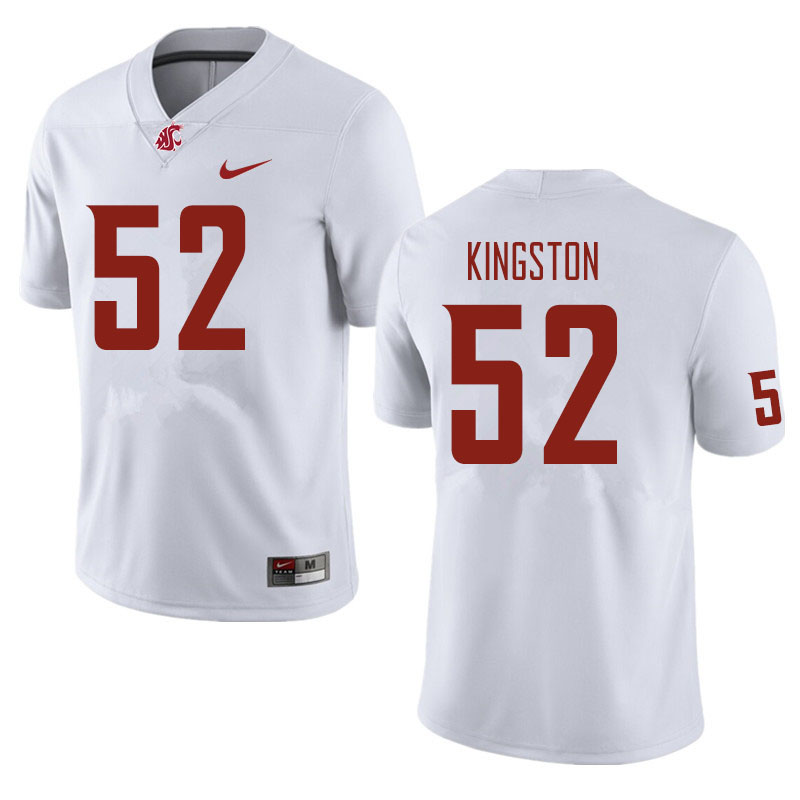 Men #52 Jarrett Kingston Washington State Cougars Football Jerseys Sale-White - Click Image to Close